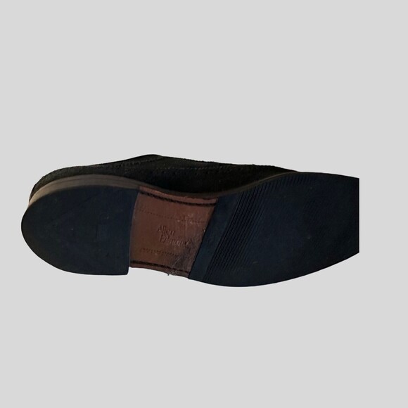 Allen Edmonds McGregor Wingtip 9.5 D Black Suede model 4559  Vibram Soles Read - Picture 8 of 13